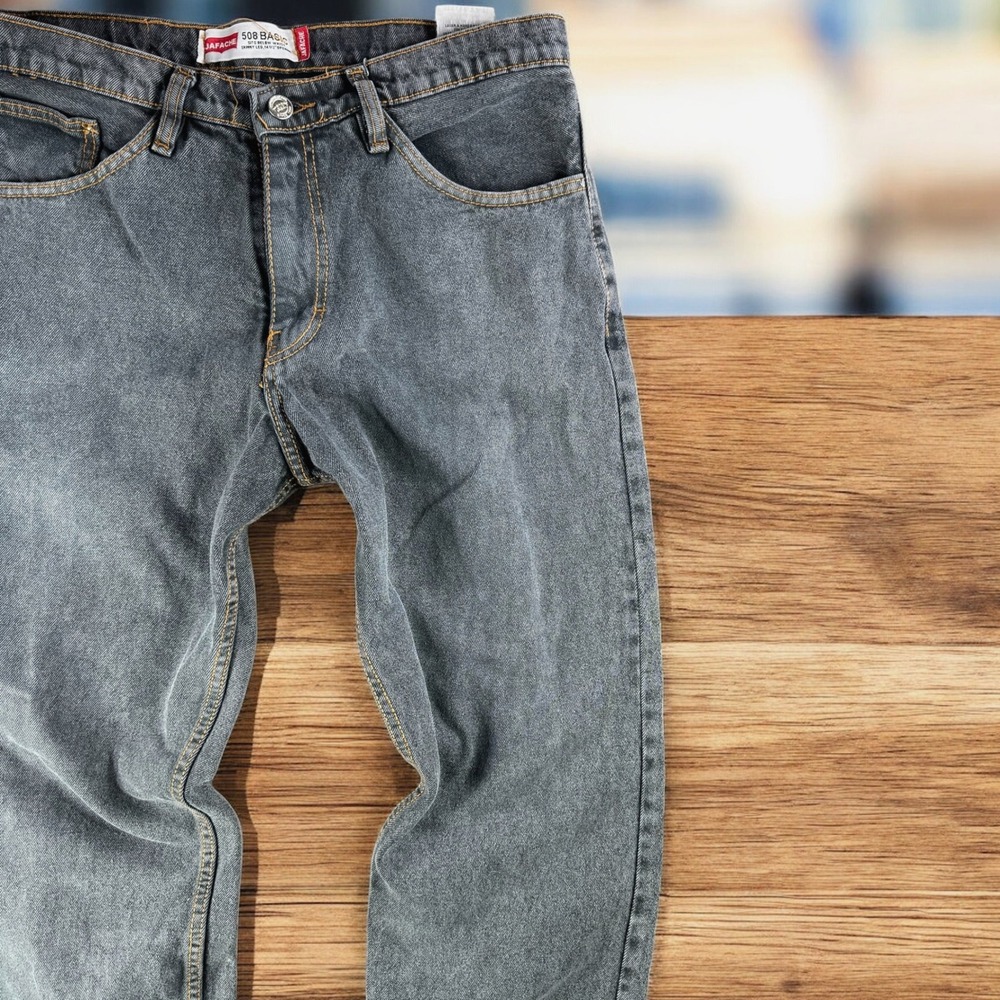 Rare Jafache 508 Jeans Men‎ 34x32 Japanese Gray Denim Distressed Cowboy Rodeo